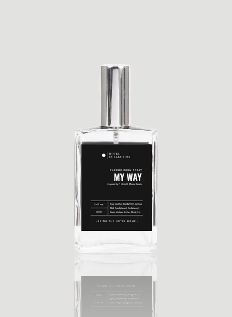 Hotel Collection My Way  - Essential Oil Room Spray - Luxury Hotel Inspired Aromatherapy - Oud Wood, Leather & Sandalwood - Hypoallergenic - Air Freshener Spray - 100mL/3.5 FL Oz