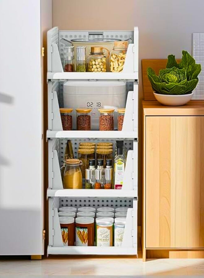 Chase Up 3Pack Stackable Closet Organizer Box,Multifunctional & Foldable Closet Storage Basket for Bathroom Kitchen Office Dorm Laundry Room Wardrobe Storage,Space-Saving Clothes Drawer (3Pack) - Image 2