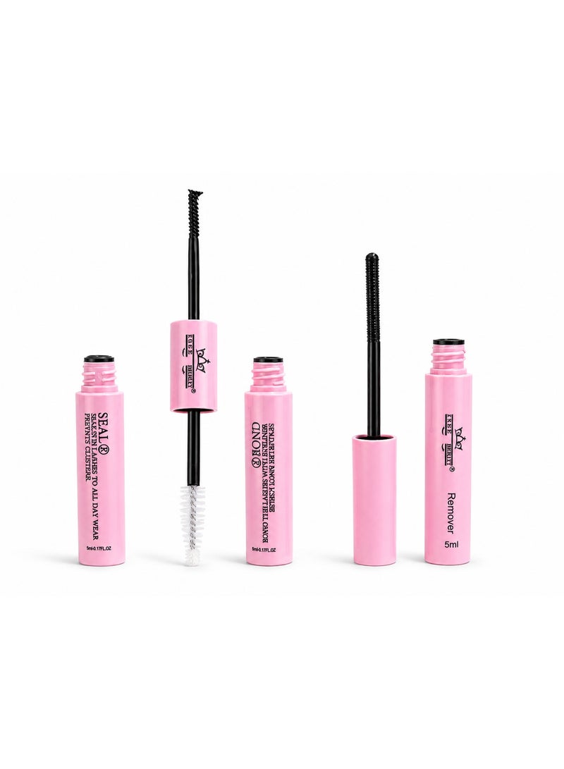 2-in-1 Bond & Seal Lash Glue with 5ml Lash Remover | Long Lasting Eyelash Adhesive & Seal | Professional Lash Bond Kit - Image 1