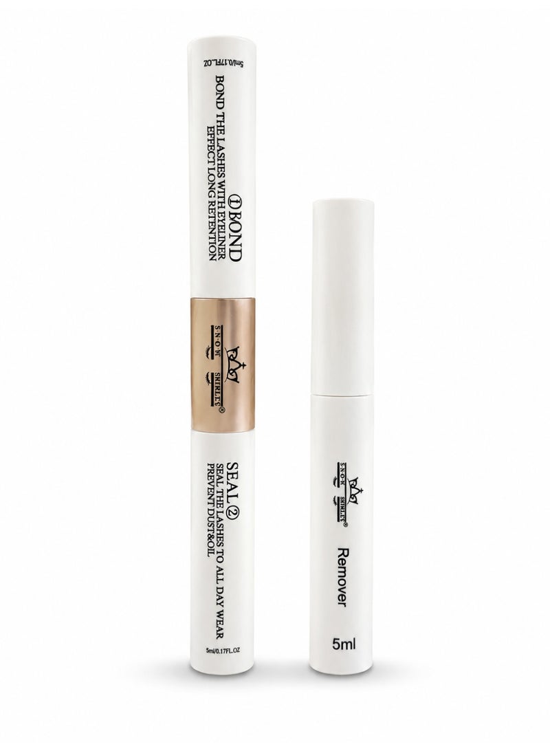 2-in-1 Bond & Seal Lash Glue with 5ml Lash Remover | Long Lasting Eyelash Adhesive & Seal | Professional Lash Bond Kit - Image 2