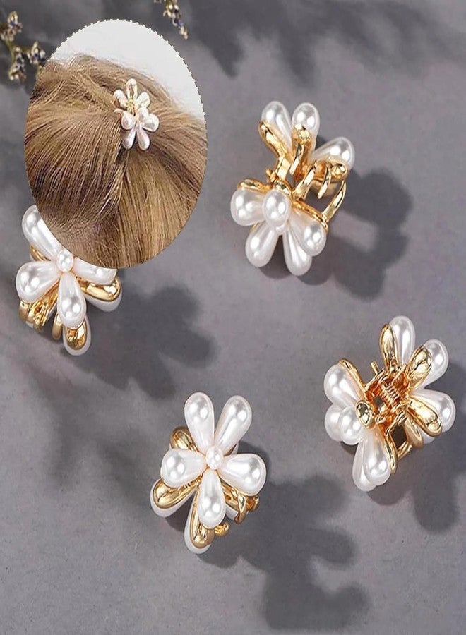 glimm Mini Pearl Flower Hair Claw Clips - Elegant Decorative Hair Accessories for Women & Girls pack of 12 pcs - Image 5