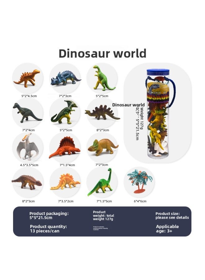 Cross-border Simulation Wildlife Model Children Jurassic Luminous Mini Educational Dinosaur Toy Suit Wholesale