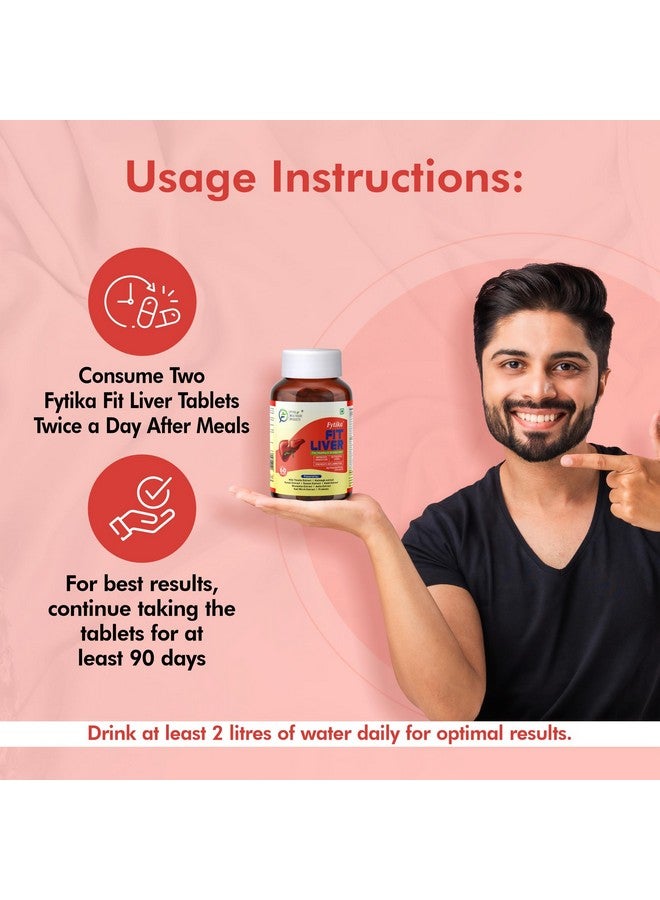 Fytika Fit Liver | Liver Detox Supplement | Liver Detox with Milk Thistle, Kalmegh, Kutaki, Kasani, Haldi | For Men & Women | 420 Tablets (Pack of 7) - Image 5