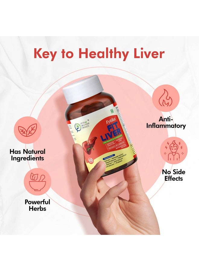 Fytika Fit Liver | Liver Detox Supplement | Liver Detox with Milk Thistle, Kalmegh, Kutaki, Kasani, Haldi | For Men & Women | 420 Tablets (Pack of 7) - Image 4