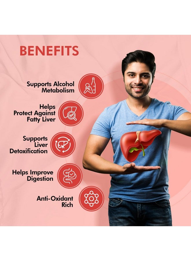 Fytika Fit Liver | Liver Detox Supplement | Liver Detox with Milk Thistle, Kalmegh, Kutaki, Kasani, Haldi | For Men & Women | 420 Tablets (Pack of 7) - Image 3