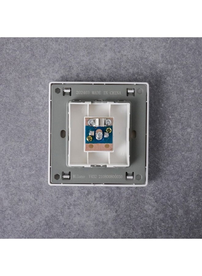 DANUBE HOME Milano Tv Outlet Cable Socket For Modern Home Electrical Switches Sockets Outlets For Home Appliances Computers Aura Wh  - Image 2