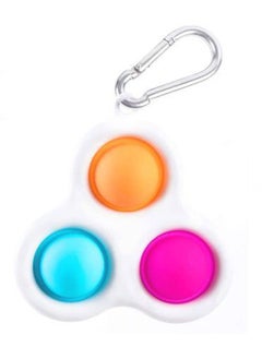 Generic Key Chain Ring Simple Dimple Fidget Toys 3 Pops multicolour  - Image 1