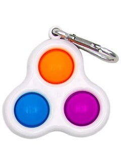 Generic Key Chain Ring Simple Dimple Fidget Toys 3 Pops multicolour  - Image 2