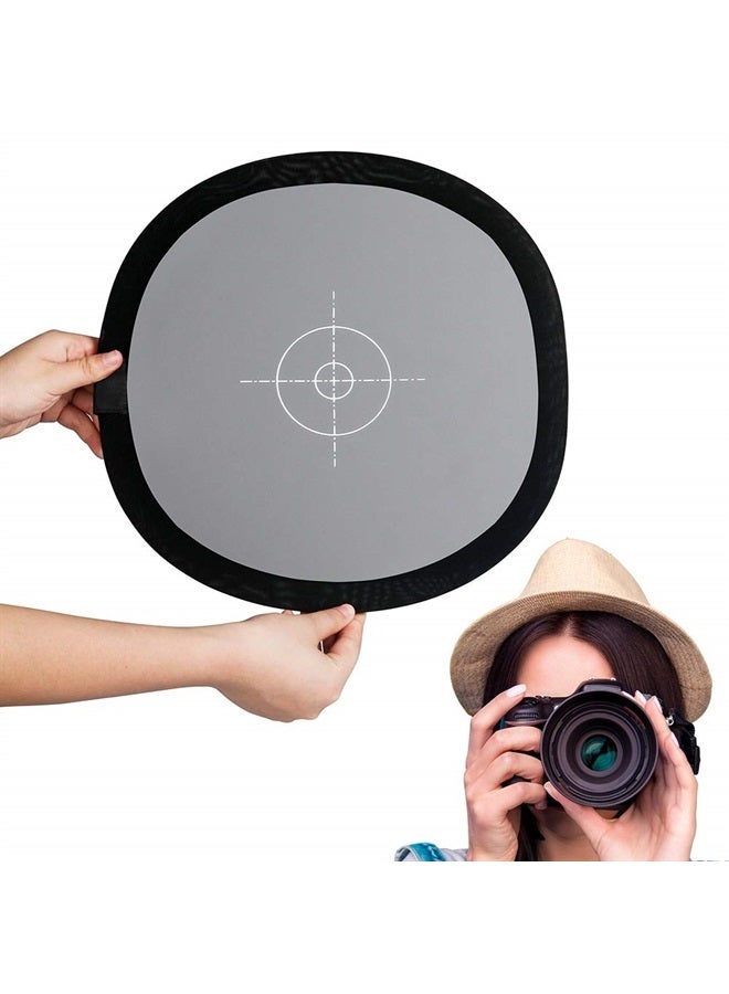 Sedremm Gray/White Balance Card,12x12 Inch (30x30cm) Portable Focus Board Two Sides Double Face 18% Grey/White Balance Reference Card with Carry Pouch for Canon Nikon Sony - Image 1