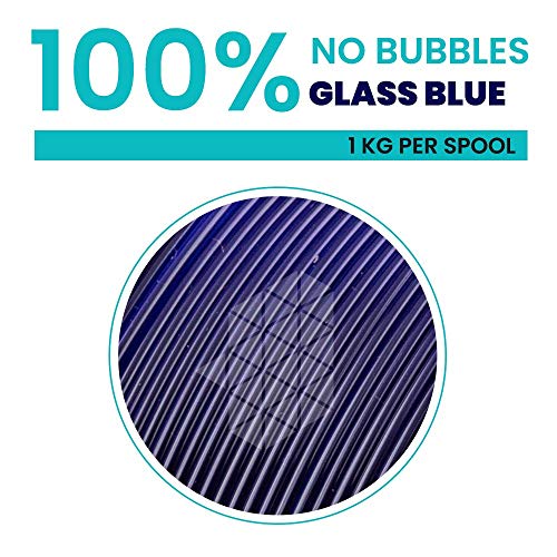 Tesseract Premium PLA + 1.75mm 3D Printing Filament | Dimensional Accuracy +/- 0.03mm | Compatible with Most FDM Printers | 1 KG 3D Printer Filament - PLA Glass Blue (Quantity 1) - Image 3