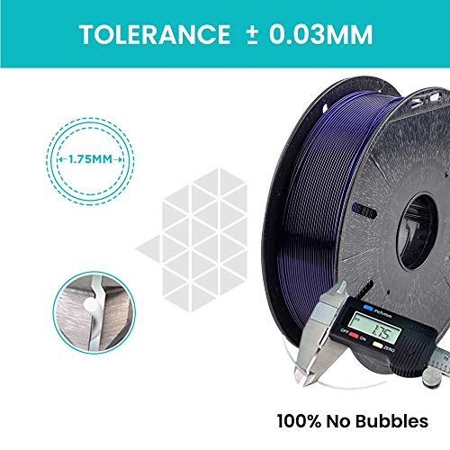 Tesseract Premium PLA + 1.75mm 3D Printing Filament | Dimensional Accuracy +/- 0.03mm | Compatible with Most FDM Printers | 1 KG 3D Printer Filament - PLA Glass Blue (Quantity 1) - Image 2