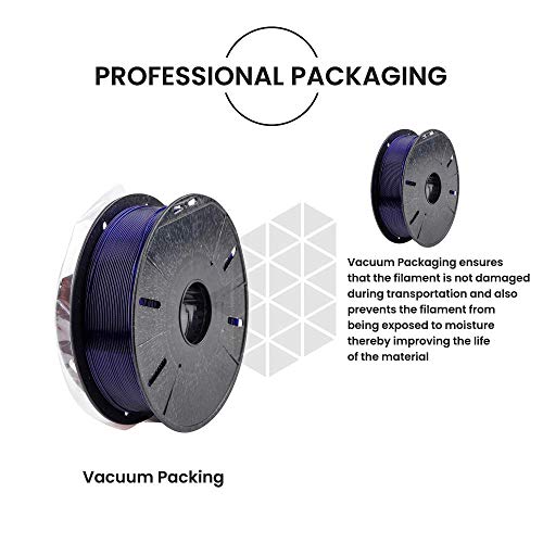 Tesseract Premium PLA + 1.75mm 3D Printing Filament | Dimensional Accuracy +/- 0.03mm | Compatible with Most FDM Printers | 1 KG 3D Printer Filament - PLA Glass Blue (Quantity 1) - Image 5