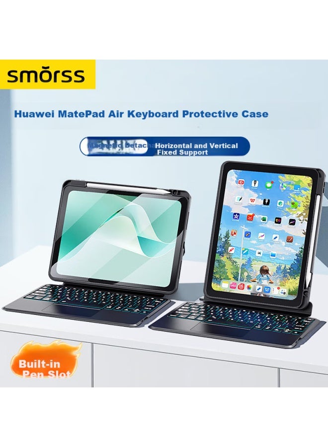Smorss Huawei Matepad Air 12-inch Tablet Bluetooth Magic Control Keyboard Case With Pen Slot Backlit Keyboard Cover - Image 2