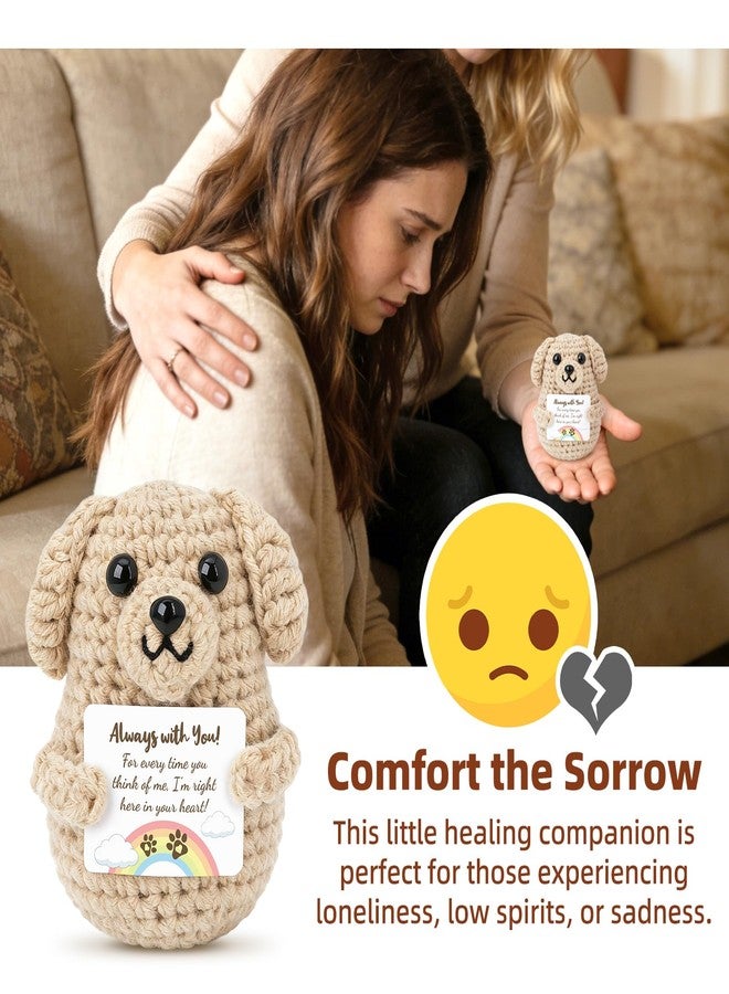Oiiyee Emotional Support Crochet - Always with You, Dog Memorial Gifts for Loss of Dog Sympathy, Pet Memorial, Comfort Gifts for Women, Best Friend, Sister, Loved one, Daughter (Golden Retriever) - Image 3