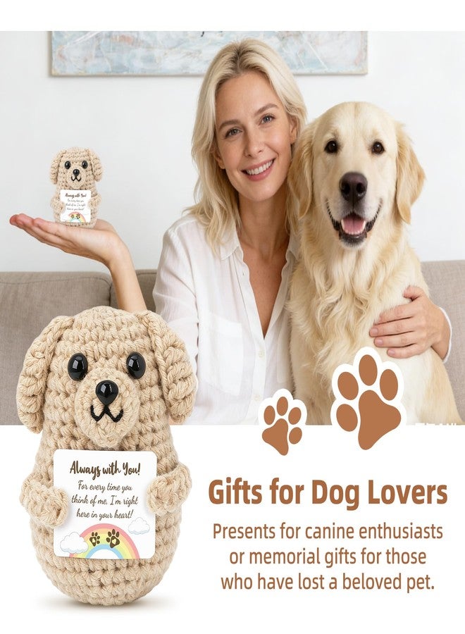 Oiiyee Emotional Support Crochet - Always with You, Dog Memorial Gifts for Loss of Dog Sympathy, Pet Memorial, Comfort Gifts for Women, Best Friend, Sister, Loved one, Daughter (Golden Retriever) - Image 2
