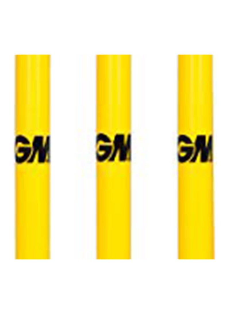 GM GM Plastic Cricket Stumps Set with Rubber Base | 3 Stumps + 2 Bails | 28" Height | Match Feel | Lightweight & Portable | Easy Assembly for Training & Backyard Cricket - Image 4