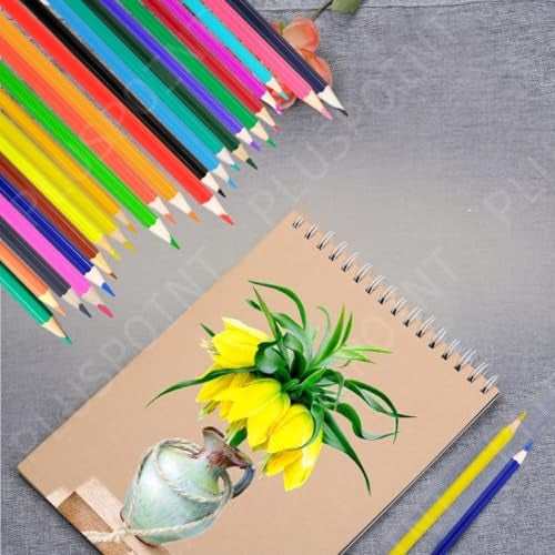 PLUSPOINT Astronaut color pencil set for kids 24 colors Shades Soft Wax Pencils 3 MM Colouring Pencil, Artist Sketching Colour Pencils Drawing Color for Art & Craft Work - Image 4