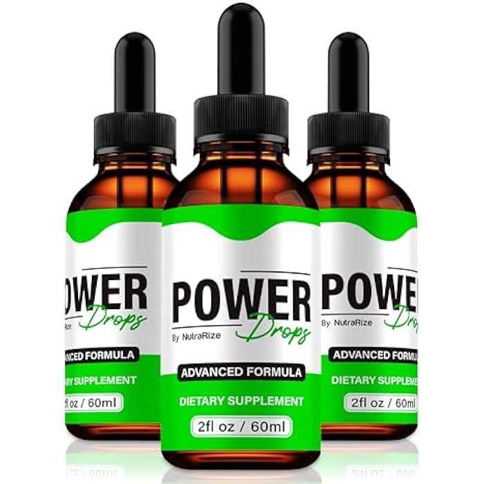 NutraRize (3 Pack) Power Drops, Official Power Drops, All-Natural Liquid Formula to Support Stamina, Energy and Overall Well-Being, Premium PowerDrops Gotas Review (90 Servings) - Image 1