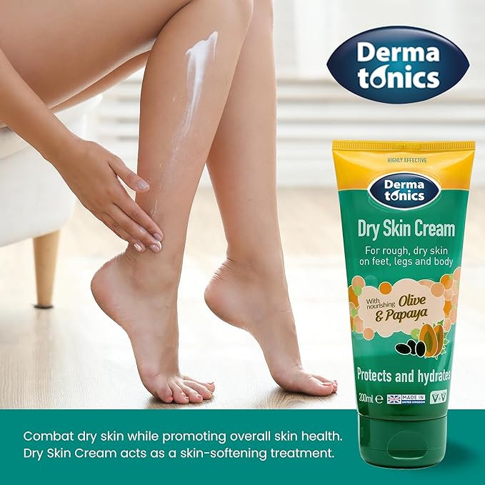 Dermatonics Natural Care Dry Skin Cream Enriched with 10 Urea Olive and Papaya Extracts Longlasting Hydration and a Gentle Scent for Smooth Supple SkinVeganfriendly 500 ml