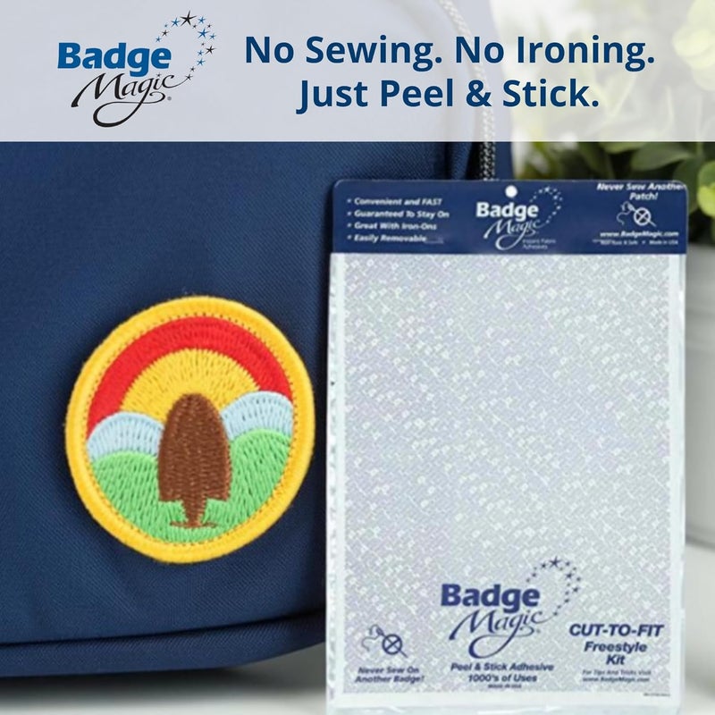 Badge Magic Patch Adhesive – No Sew, No Iron Double-Sided Fabric Tape for Patches & Badges (2 Sheets) – DIY Solution for Uniforms, Vests, Backpacks – Washer Safe - Image 4
