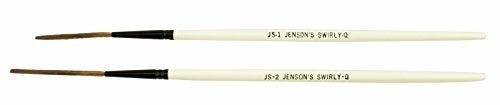Mack Brush Set of 2 Size 1-2 The Jenson Swirly Q Series for Scroll Pinstriper and Script Lettering - Image 2