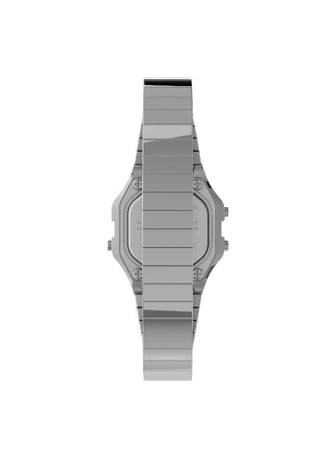 تيميكس ساعة TIMEX للنساء بهيكل ريزين فضية وسوار ستانلس ستيل فضي - Image 3