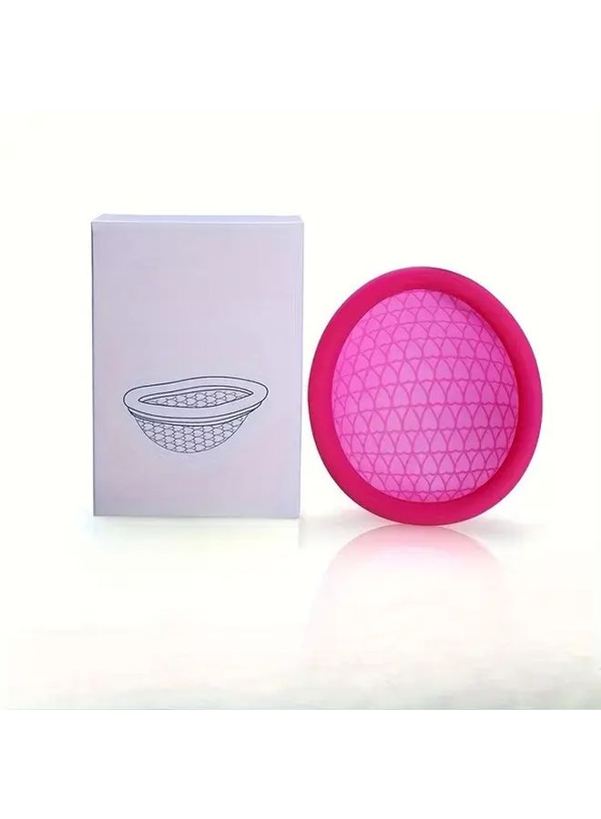 Purple Size S Menstrual Cup Soft Comfortable Sanitary Pads With Drawstring Bag - Image 4
