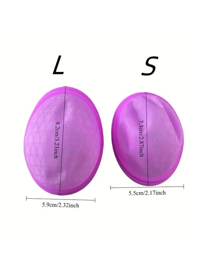 Purple Size S Menstrual Cup Soft Comfortable Sanitary Pads With Drawstring Bag - Image 3