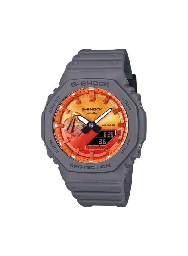 Casio G-SHOCK GA-2100FL-8A, Carbon Core Guard Analog-Digital Watch, Octagonal Bezel, Shock Resistant, 200M Water Resistant, Double LED Light, World Time - Image 1