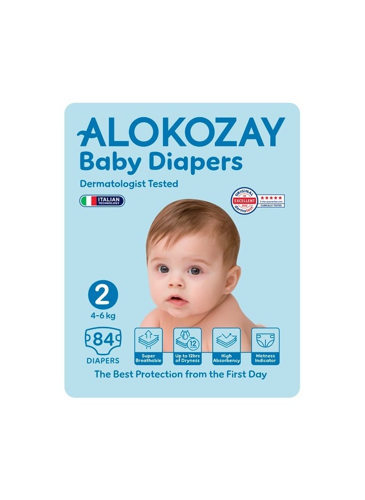 Alokozay Alokozay - Premium Baby Diapers - Size 2 (4-6 Kg) - 84 Diapers  - Image 1
