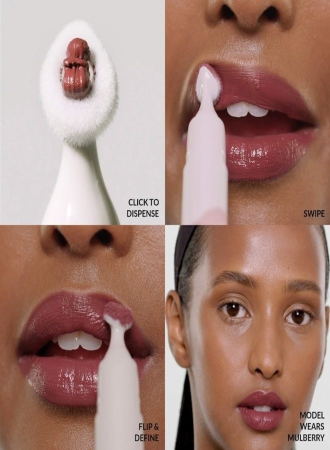 REFY Satin Liquid Lipstick Pen with Vitamin E – Morello (Deep Plum Brown), 0.11 oz / 3.5 mL - Image 5