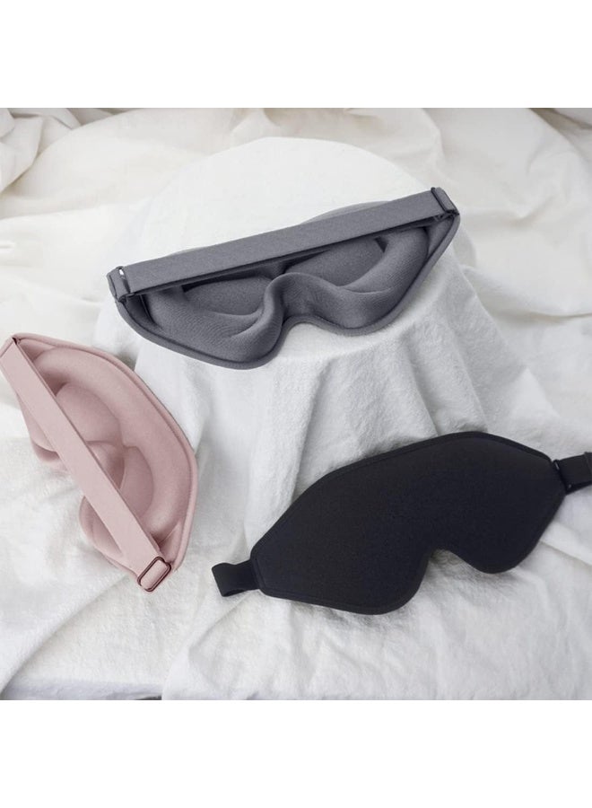 Sleep Mask, 3D Deep Contoured Eye Covers for Sleeping, 99% Block Out Light Eye Mask, Zero Eye Pressure Cup Blindfold for Men Women, with Adjustable Strap for Sleeping, Yoga, Traveling (Pink) - Image 4