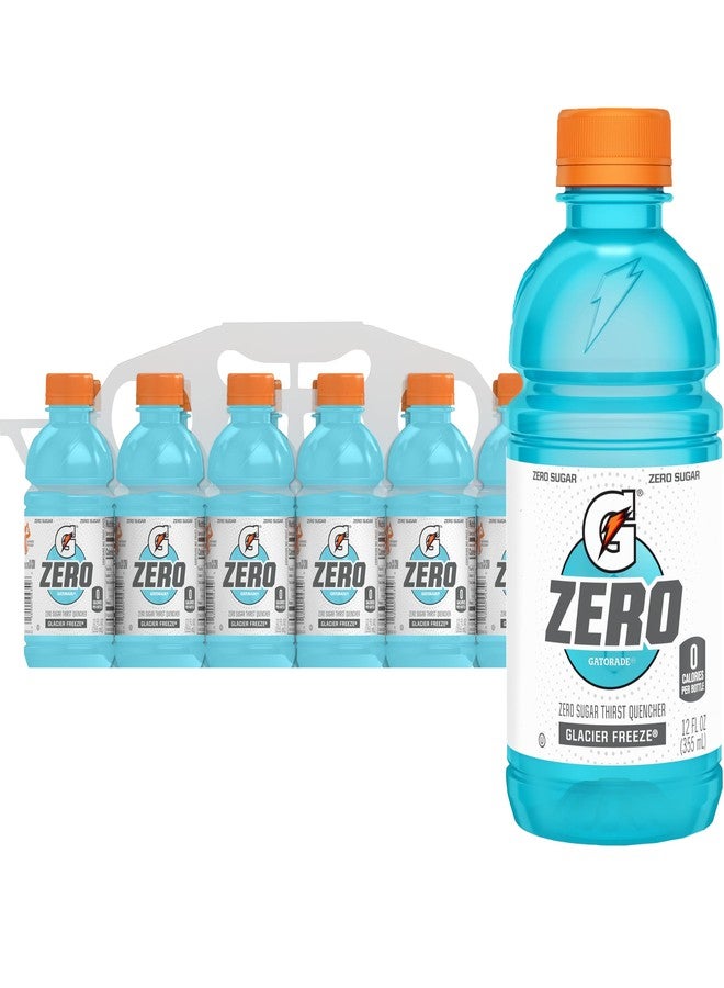 Gatorade Thirst Quencher Zero Sugar Sports Drink, Glacier Freeze, 12oz Bottles, 12 Pack, Electrolytes for Rehydration - Image 1