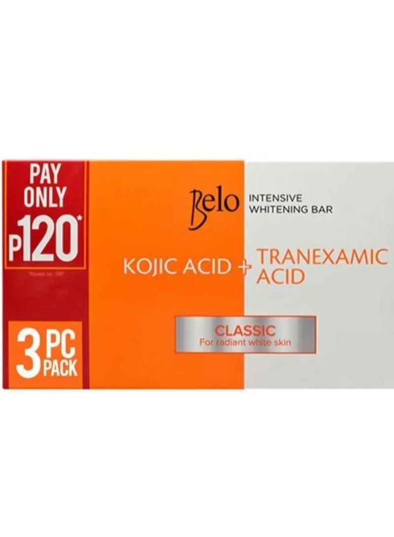 Belo Essentials Belo Kojic Acid + Tranexamic Acid Soap - 3pcs Pack - Image 1