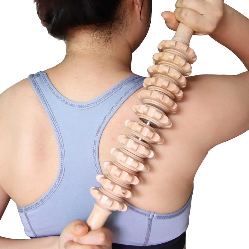 Gihunk Wood Therapy Massage Tools 16 inch Professional Wooden Massage Roller Stick  Wood Therapy Tools for Body Shaping Body Sculpting Tools Ease Deep Tissue - Image 2