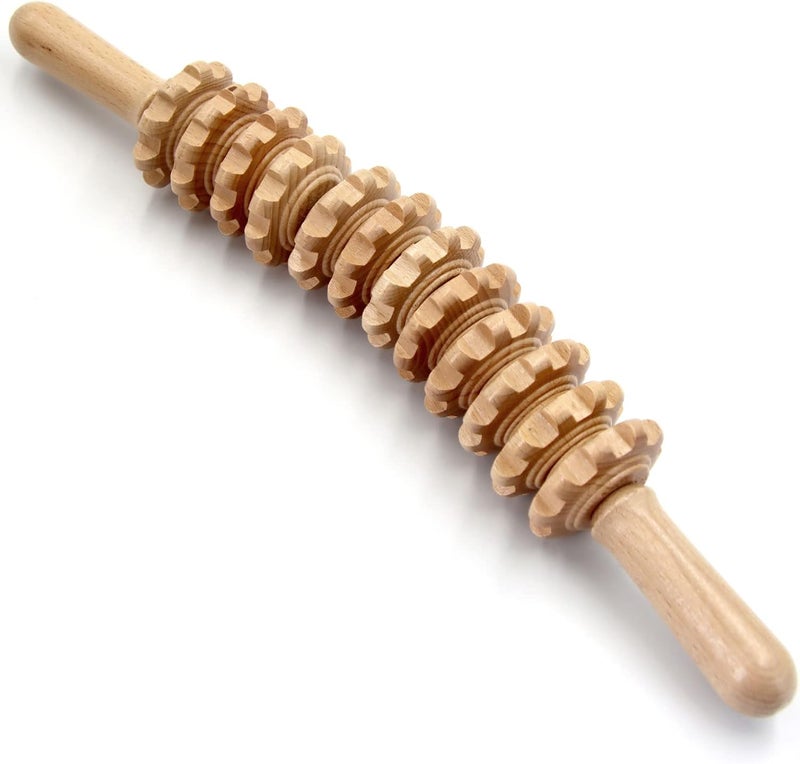 Gihunk Wood Therapy Massage Tools 16 inch Professional Wooden Massage Roller Stick  Wood Therapy Tools for Body Shaping Body Sculpting Tools Ease Deep Tissue - Image 1