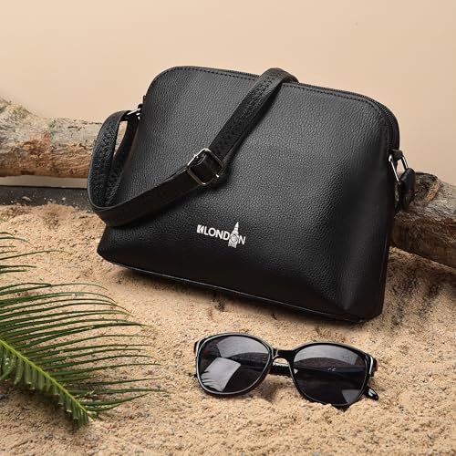 K London Women's Cross Body Sling Bag PU Leather Sling Bag for Women - Girls Travel Crossbody Bags with Adjustable Strap - Ladies Shoulder Purse Stylish Handbag - Image 2