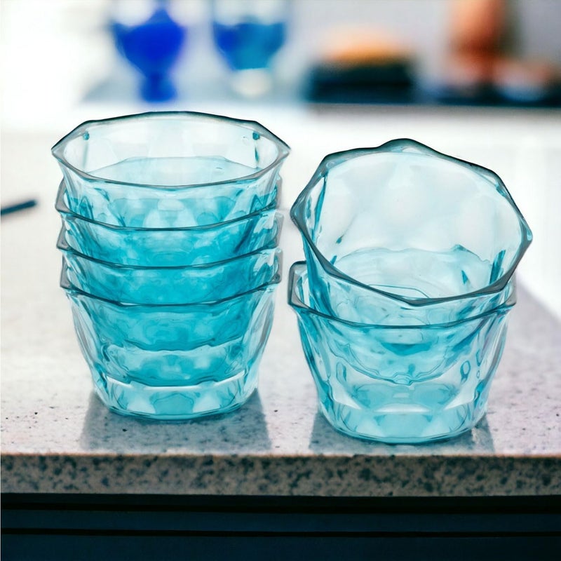 SHOPECOM Premium Ice Cream Dessert Serving Enjoy Treats for Desserts Milkshake, Fruit, Pudding Glass Serving Bowls, Perfect for Home, Restaurants, Parties Dishwasher Safe (6 pcs) - Image 3