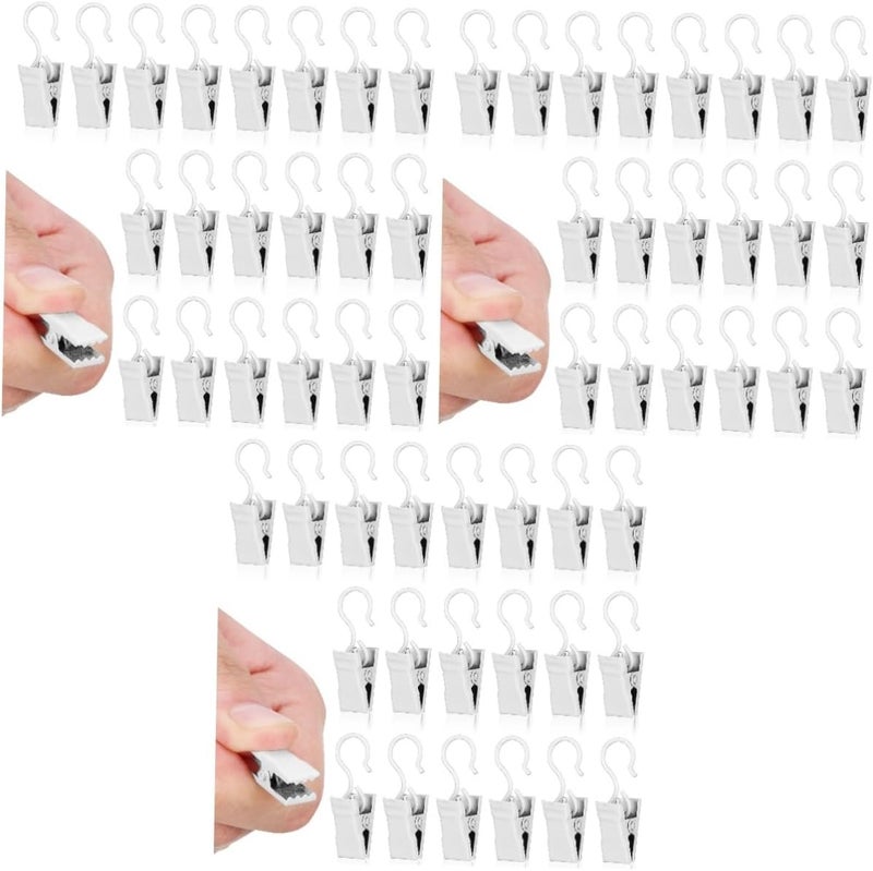 Zerodeko 120pcs Hanger Clips Hooks Heavy Duty Metal Clips Door Clothing Pant Laundry Hat Curtain Home Decor - Image 1