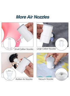 SYOSI Mini Portable Air Pump Mini Electric Air Pump for Inflatables 1400mAh Battery USB Rechargeable Air Pump with 410LM LED Light Quick Inflate for Camping Battery Pool Float Pump  - Image 3
