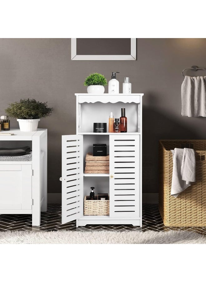TPGP Bathroom Storage Cabinets, White Floor Cabinet, Home Waterproof Storage Furniture for Bedroom Kitchen Hallway, Cupboard Unit with Daily use Layer, 75x24x34cm  - Image 4