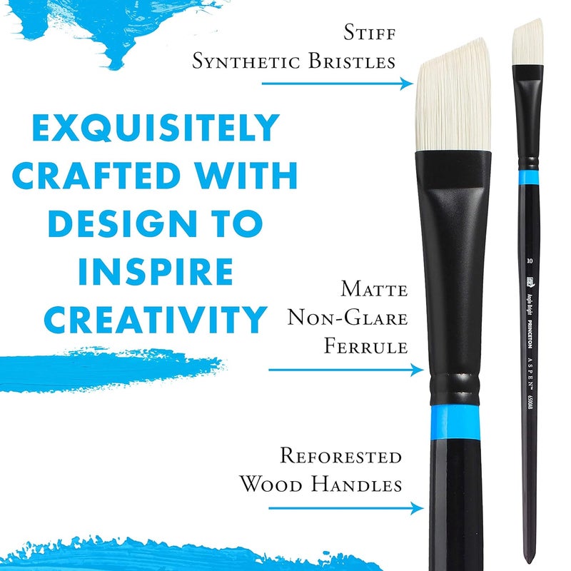 Princeton Aspen Long Handle Round Paint Brush | Precise Brush for Fine Detail | Maximum Colour Holding Capacity | Even & Consistent Flow |Size - No 8 - Image 4