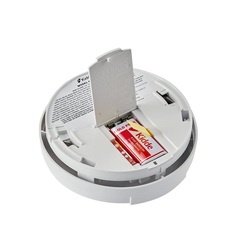 Kidde Heat Detector, Hardwired with Battery Backup & 2 LEDs, Interconnect Capability, Ideal for Garages - Image 3