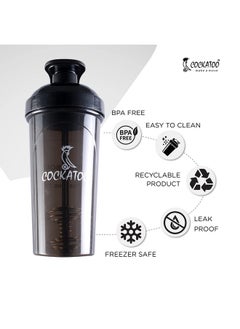 Cockatoo Cs-01 Plastic Shaker Bottle (Black, 700 Milliliters)  - Image 3
