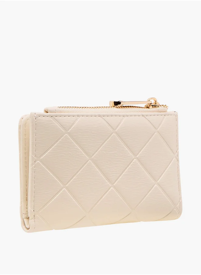 Celeste Quilted Bi-Fold Wallet with Zip Closure