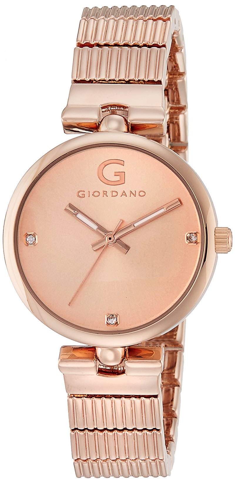 Giordano Analog Watch for Women with Crystal Studded Dial, Rose Gold Case and Unique Designed Metal Strap Ladies Wrist Watch Gift for Women A2058-44 - Image 5