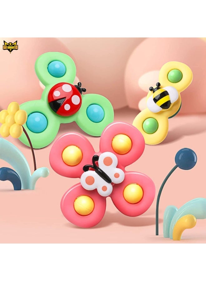 GOLD MANTIS Suction Cup Spinner Toys,Dimple Toy With Silicone Bubbles Release Stress And Anxiety Kids For Bath Window,Suction Fidget Baby Toys 1 Years Old (Suction Spinner) - Image 2