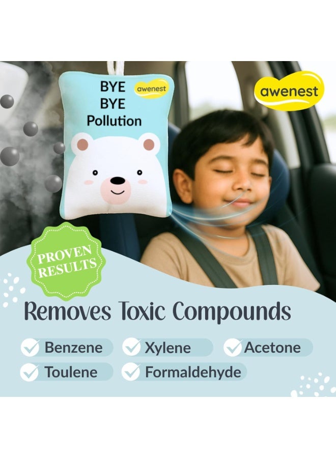 Awenest Bye Bye Pollution Air Purifying Bag | Activated Charcoal Deodorizer for Car, Baby Room, Wardrobe & Home | Removes Pollutants, Allergens, Humidity, Bad Odour | Premium, Odourless & Long-Lasting - Image 4