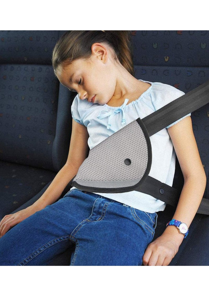 SOLARAE MixColours Seat Belt Adjuster and Pillow with Clip for Kids Travel, Neck Support Headrest Seatbelt Pillow Cover & Seatbelt Adjuster for Child, Car Seat Strap Cushion Pads for Baby Short People Adult - Image 4