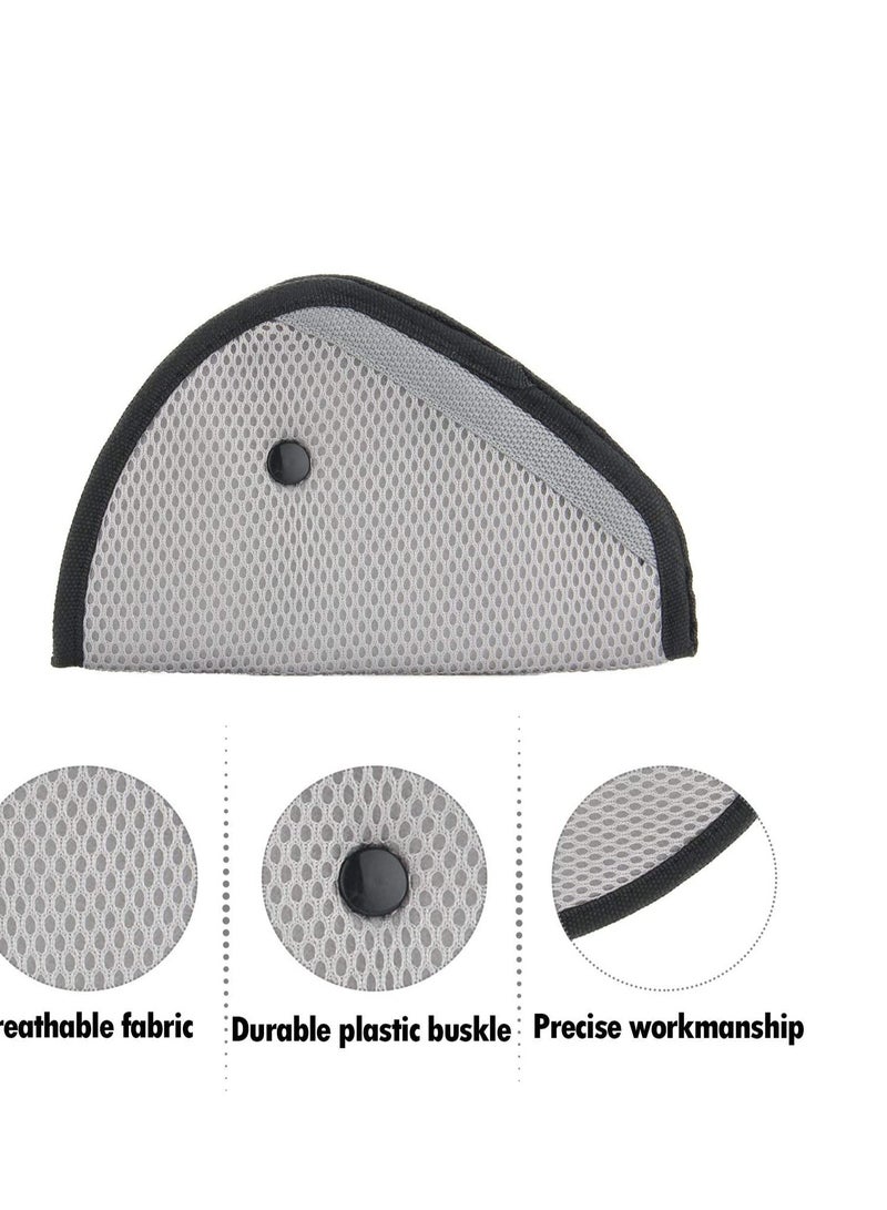 SOLARAE MixColours Seat Belt Adjuster and Pillow with Clip for Kids Travel, Neck Support Headrest Seatbelt Pillow Cover & Seatbelt Adjuster for Child, Car Seat Strap Cushion Pads for Baby Short People Adult - Image 3